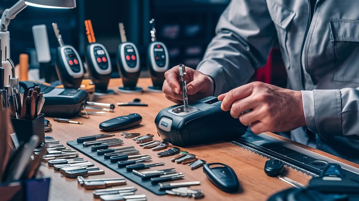 Mobile auto key replacement service van